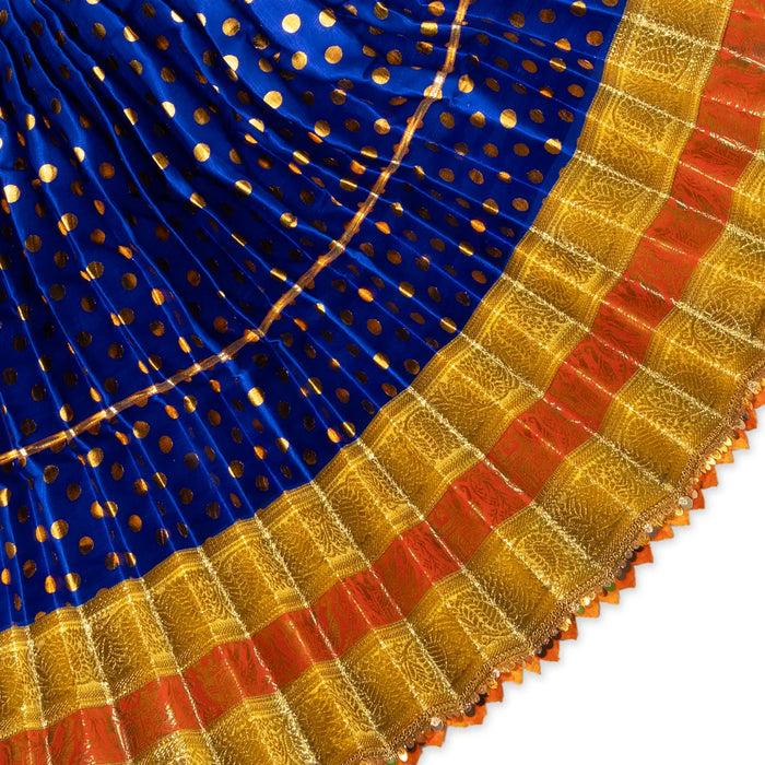 Amman pavadai - 24 inches | Deity Vastram / Devi Dress / Gold Print Zari Border / Mata Rani Poshak - Deity Jewellery & Vastra