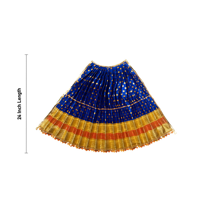 Amman pavadai - 24 inches | Deity Vastram / Devi Dress / Gold Print Zari Border / Mata Rani Poshak - Deity Jewellery & Vastra