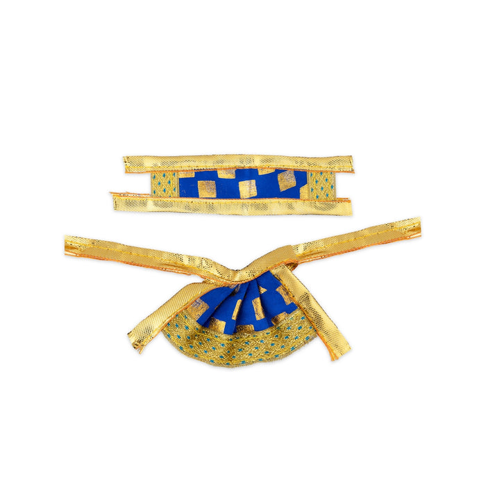 Amman Pavadai - 1.5 Inches | Satin Apoorva Mata poshak / Jari Border Devi Dress for Deity Decor - Devi Vastra