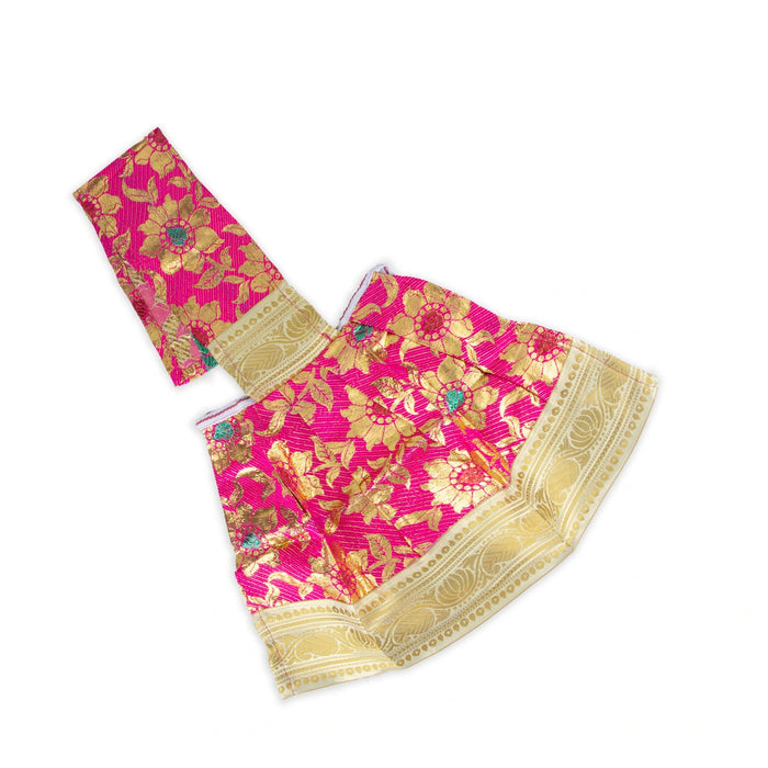 Amman Pavadai - 11 x 21 Inches | Mata Dress/ Satin Devi Vastra for Deity Decor/ Assorted Colour - Devi Dress