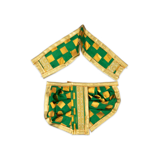 Panchakacham Dot - 6 x 4.5 Inches | Jari Border Dhoti / Panchakajam for Deity - Bhagwan Vastra