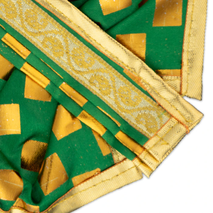 Panchakacham Dot - 6 x 4.5 Inches | Jari Border Dhoti / Panchakajam for Deity - Bhagwan Vastra
