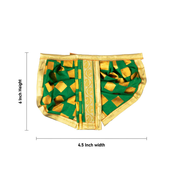 Panchakacham Dot - 6 x 4.5 Inches | Jari Border Dhoti / Panchakajam for Deity - Bhagwan Vastra