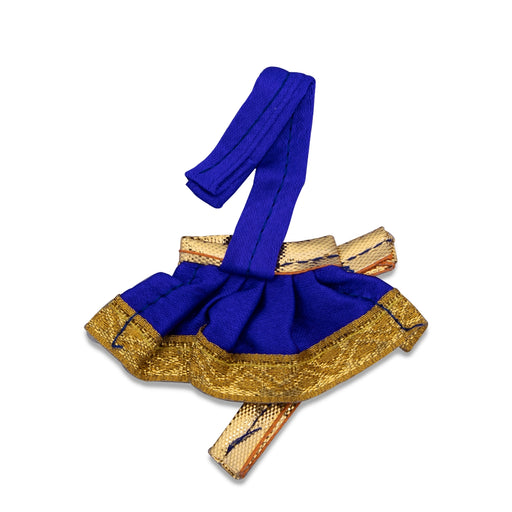 Amman Pavadai - 1 x 2 Inches | Gold Print Border Mata Dress for Deity/ Assorted Colour - Devi Dress