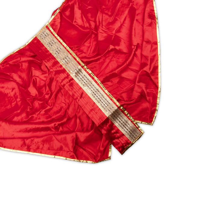 Panchakacham | Satin with Zari Border Uthriyam for Deity/ Assorted Colour