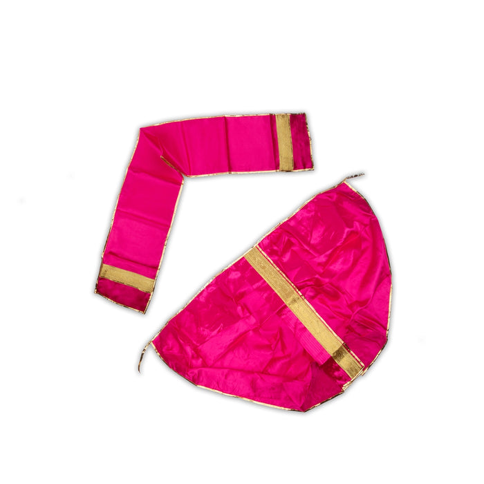 Panchakacham | Satin with Zari Border Uthriyam for Deity/ Assorted Colour