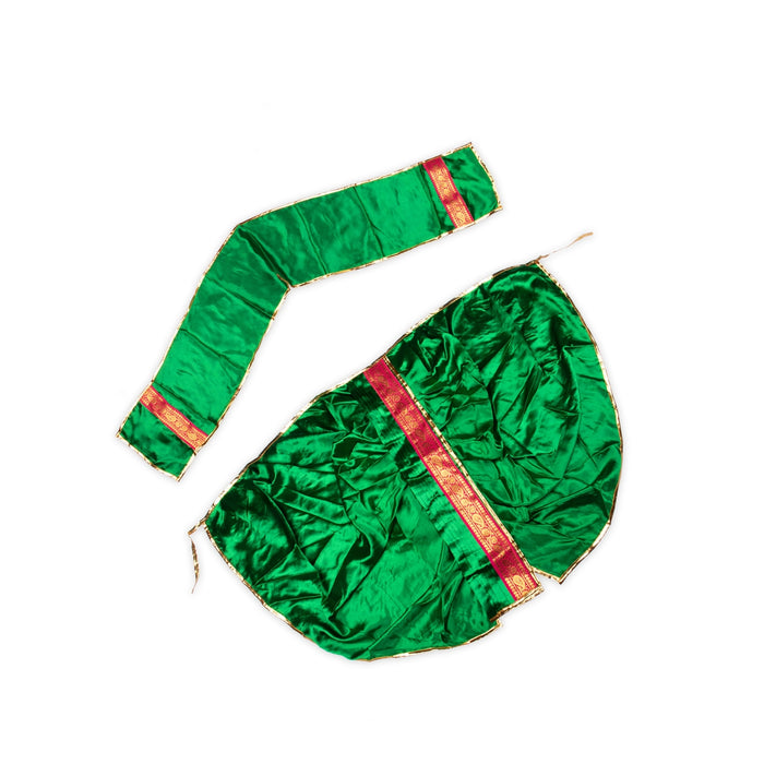 Panchakacham | Satin with Zari Border Uthriyam for Deity/ Assorted Colour