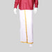 White Veshti - 3.60 Mtrs | Jari Border Dhoti/ Vesti for Men - Veshti & Dhoti