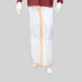 Veshti - 2 Mtrs | White Colour Vesti/ 1 Inch Gundanchi Border Dhoti for Men - Veshti & Dhoti