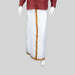 Veshti - 2 Mtrs | White Colour Vesti/ 1 Inch Gundanchi Border Dhoti for Men - Veshti & Dhoti