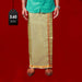 Veshti - 3.60 Mtrs- Light Green | Asha Jari Design Dhoti for Men/ Assorted Colour - Veshti & Dhoti