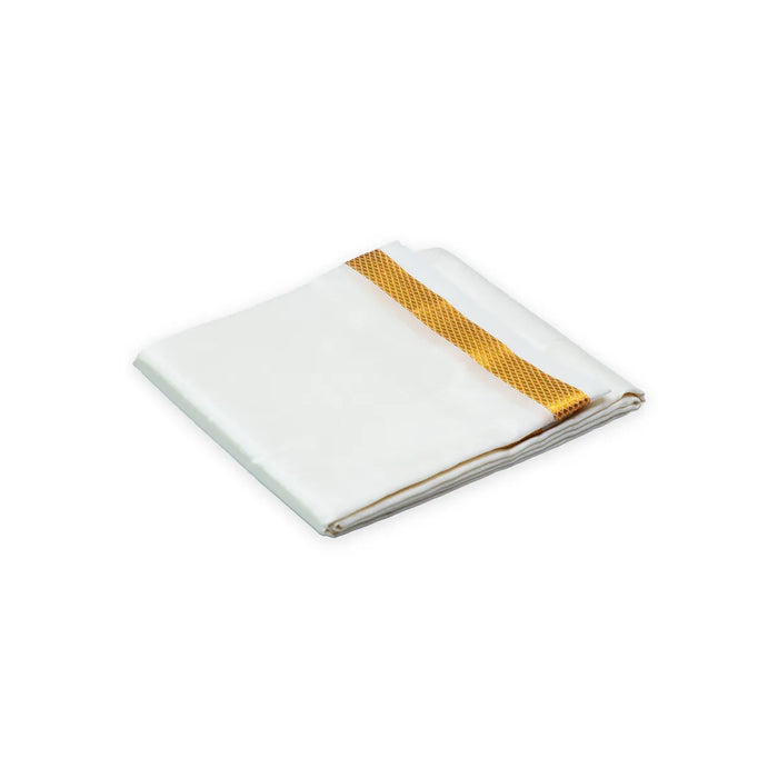 Angavastram - 2 Mtrs | 50K Jari Border Design Thundu / Towel / Sandal Colour Gamcha for Men