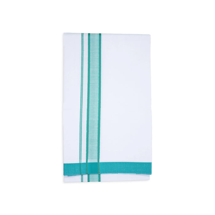 Veshti - 2 Mtr | White Colour Dhoti/ Fancy Border Vesti for Men - Veshti & Dhoti