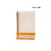Towel - 1.8 Mtrs | Jari Border Design Thundu/ Half White Colour Gamcha/ Kasavu Shawl/ Angavastram for Men - Shawls & Towels