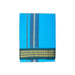 Veshti - 2 Mtrs | 3 Line Rudraksha Border Dhoti/ Sky Blue Colour Vesti for Men - Veshti & Dhoti