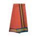 Veshti - 2 Mtrs | 3 Line Rudraksha Border Dhoti/ Dark Kavi Colour Vesti for Men - Veshti & Dhoti