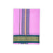 Veshti - 2 Mtrs | 3 Line Rudraksha Border Dhoti/ Pink Colour Vesti for Men - Veshti & Dhoti