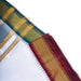 Veshti - 9 x 5 Inches | 9 Kann Mayilkan Border Dhoti / White Vesti / Dhoti for Men / Traditional Vesti - Veshti & Dhoti