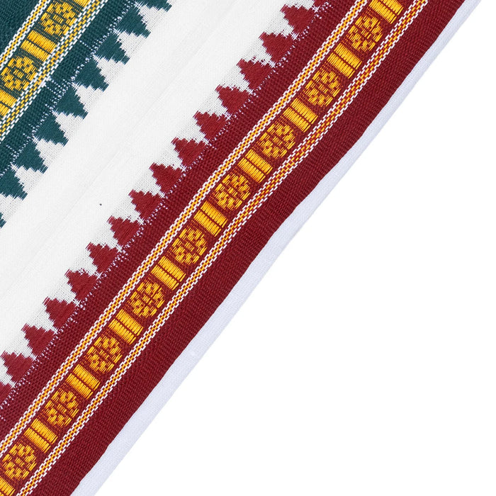 Towel - 1.8 Mtrs| White Angavastram/ Korvai Design Thundu/ Kasavu Shawl for Men