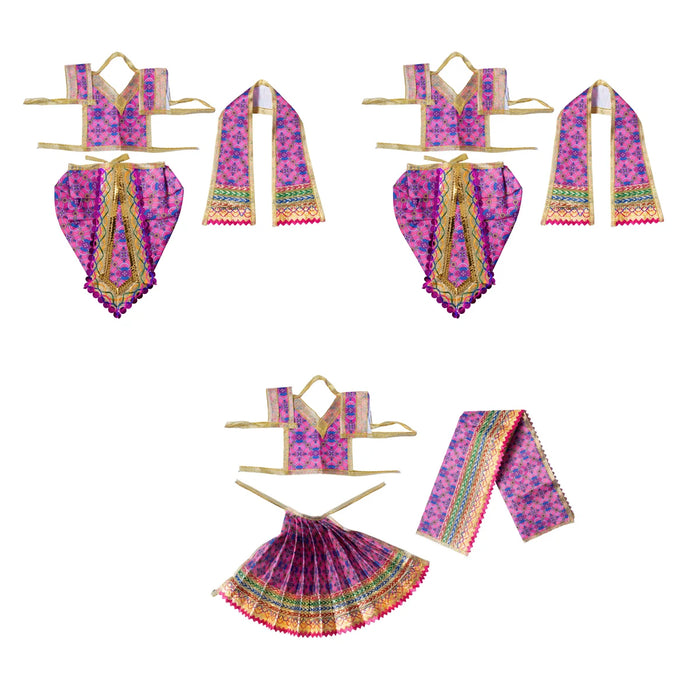 Ram Darbar Dress Set - 7 Inches | Decorative Ramar Dress/ Ram Vastra For Deity