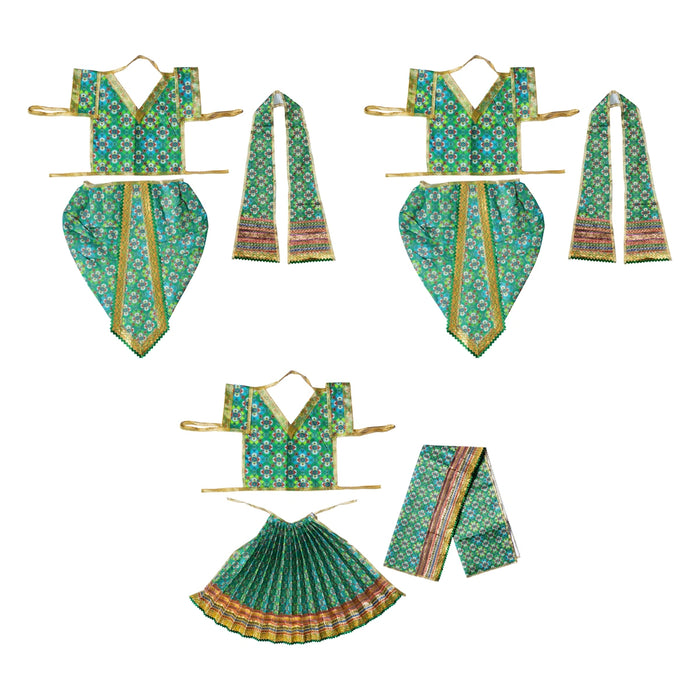 Ram Darbar Dress Set - 15 Inches | Decorative Ramar Vastram/ Ram Costume For Deity