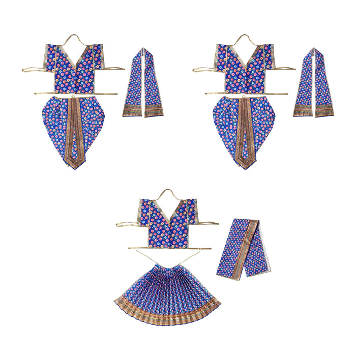 Ram Darbar Dress Set - 18 Inches | Ram Darbar Idol Vastra/ Decorative Dress for Lord Rama