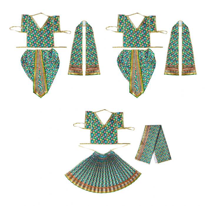 Ram Darbar Dress Set - 21 Inches | Ramar Idol Costume/ Alankaram Set for Ram Darbar Decor