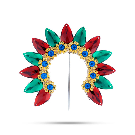 Hair Arch - 5 x 5 Inches | Stone Arch/ Hair Accessory/ Multicolour Stone Jewellery for Deity - Head & Face Accessories