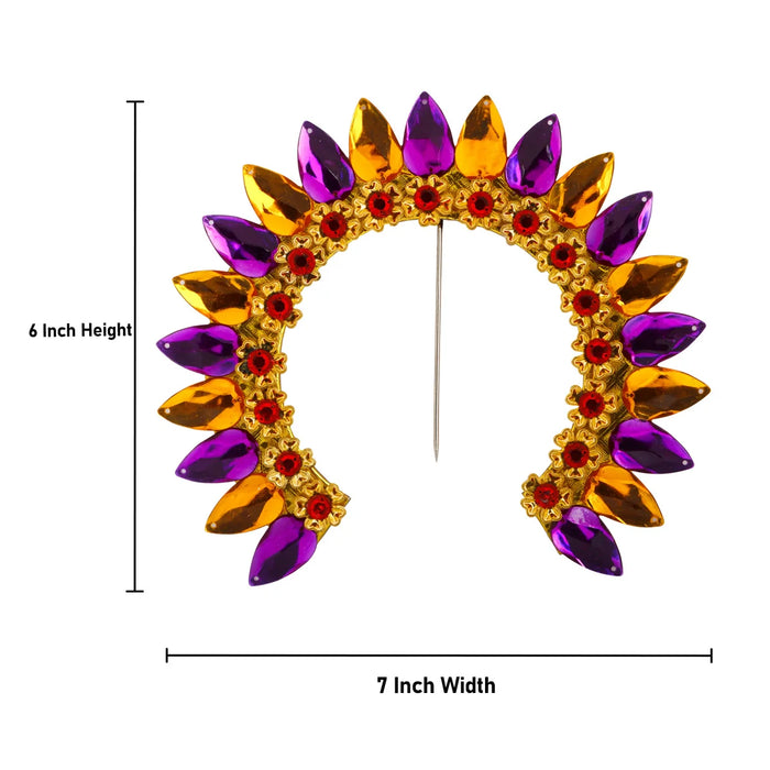 Stone Arch - 6 x 7 Inches | Artificial Flower Arch/ Hair Accessories for Deity