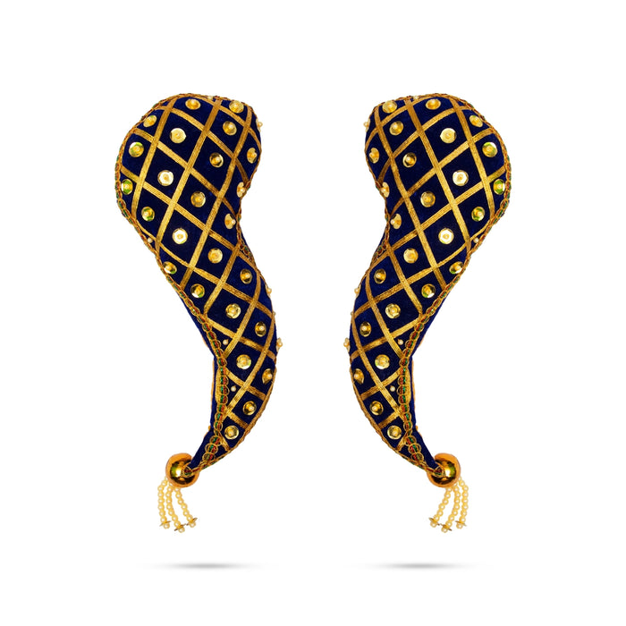 Vagamalai - 10 x 3 Inches | Cloth with Jari Design Deity Shoulder Decor/ Varalakshmi Amman Alangaram - Neck & Body Accessories