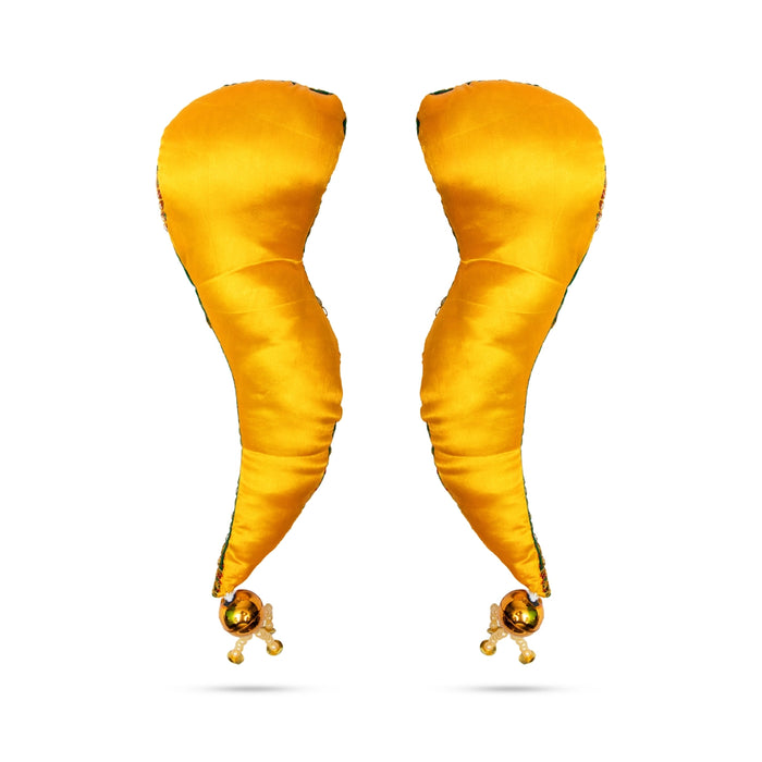 Vagamalai - 10 x 3 Inches | Cloth with Jari Design Deity Shoulder Decor/ Varalakshmi Amman Alangaram - Neck & Body Accessories