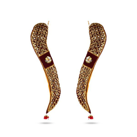 Vagamalai - 2 Feet Maroon | Deity Shoulder Decor/ Varalakshmi Decor - Neck & Body Accessories