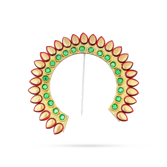 Hair Arch - 5.5 x 6 Inches | Stone Arch/ Hair Accessory/ Multicolour Stone Jewellery for Deity