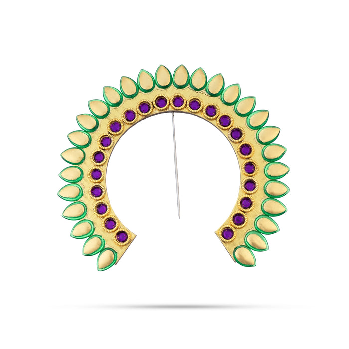 Hair Arch - 5.5 x 6 Inches | Stone Arch/ Hair Accessory/ Multicolour Stone Jewellery for Deity