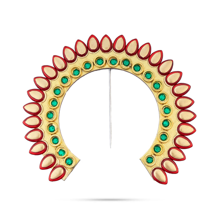 Hair Arch - 5.5 x 6 Inches | Stone Arch/ Hair Accessory/ Multicolour Stone Jewellery for Deity