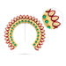 Hair Arch - 5.5 x 6 Inches | Stone Arch/ Hair Accessory/ Multicolour Stone Jewellery for Deity - Head & Face Accessories