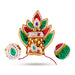 Moti Crown - Sudar - 4.5 Inch | Velvet Kireedam/ Mukut/ Kiritam for Deity/ Assorted Design and Colour - Head & Face Accessories