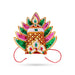 Moti Crown - Sudar - 6.5 Inch | Velvet Kireedam/ Mukut/ Kiritam for Deity/ Assorted Design and Colour - Head & Face Accessories