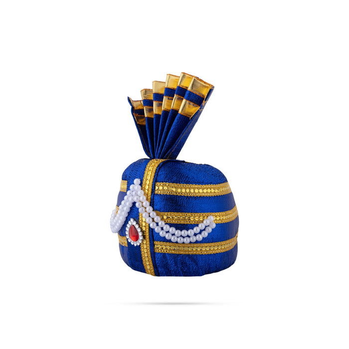 Turban - 8 x 5 Inches | Beads Design Kireedam/ Kiridam/ Crown for Deity - Head & Face Accessories