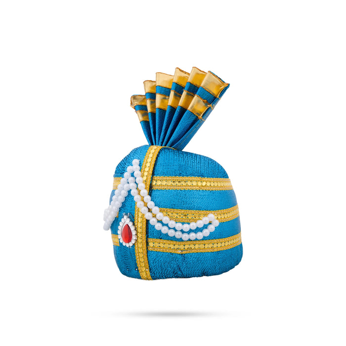 Turban - 8 x 5 Inches | Beads Design Kireedam/ Kiridam/ Crown for Deity - Head & Face Accessories