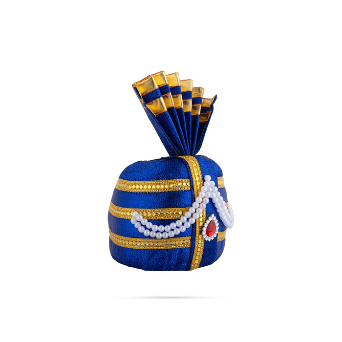 Turban - 8 x 5 Inches | Beads Design Kireedam/ Kiridam/ Crown for Deity - Head & Face Accessories