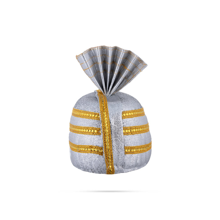 Turban - 8 x 5 Inches | Beads Design Kireedam/ Kiridam/ Crown for Deity - Head & Face Accessories