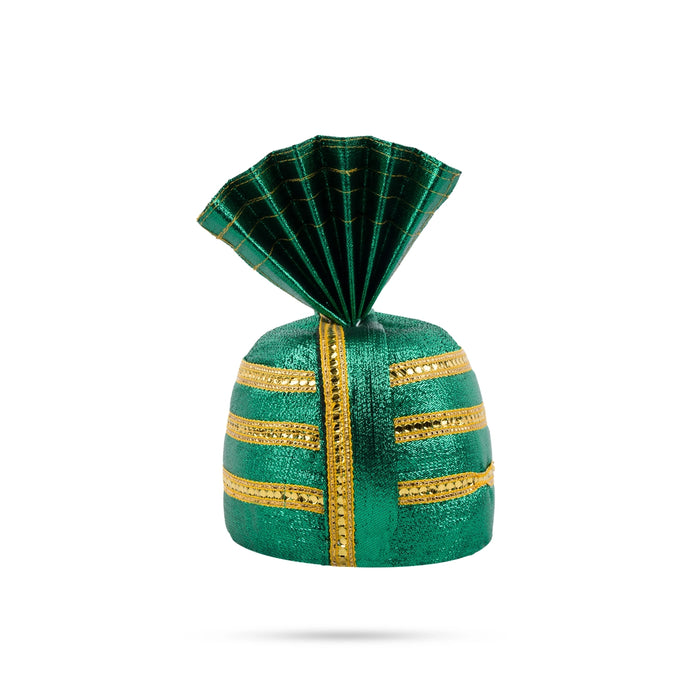 Turban - 8 x 5 Inches | Beads Design Kireedam/ Kiridam/ Crown for Deity - Head & Face Accessories