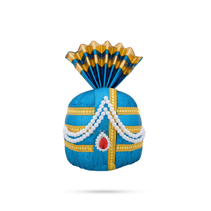 Turban - 8 x 5 Inches | Beads Design Kireedam/ Kiridam/ Crown for Deity - Head & Face Accessories