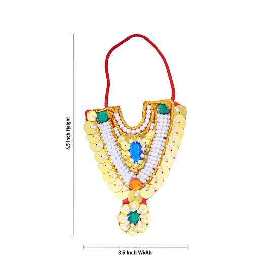 Muthangi - 4.5 x 3.5 Inches | Deity Necklace/ Jewellery for Deity Decor - Neck & Body Accessories