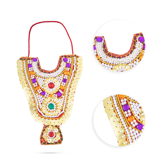 Muthangi - 8 x 7 Inches | Deity Necklace/ Jewellery for Deity Decor - Neck & Body Accessories