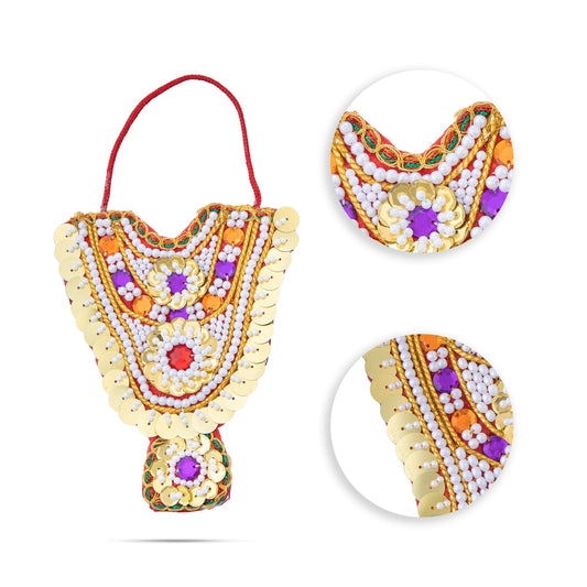 Muthangi - 6 x 5 Inches | Deity Necklace/ Jewellery for Deity Decor - Neck & Body Accessories