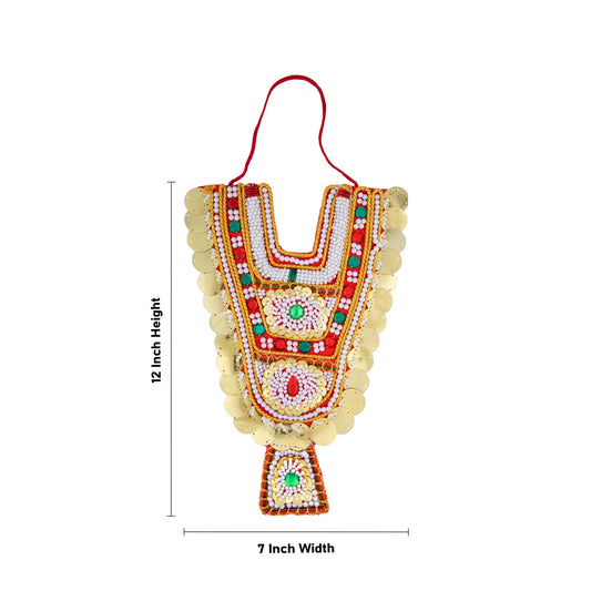 Muthangi - 12 x 7 Inches | Deity Necklace/ Jewellery for Deity Decor - Neck & Body Accessories