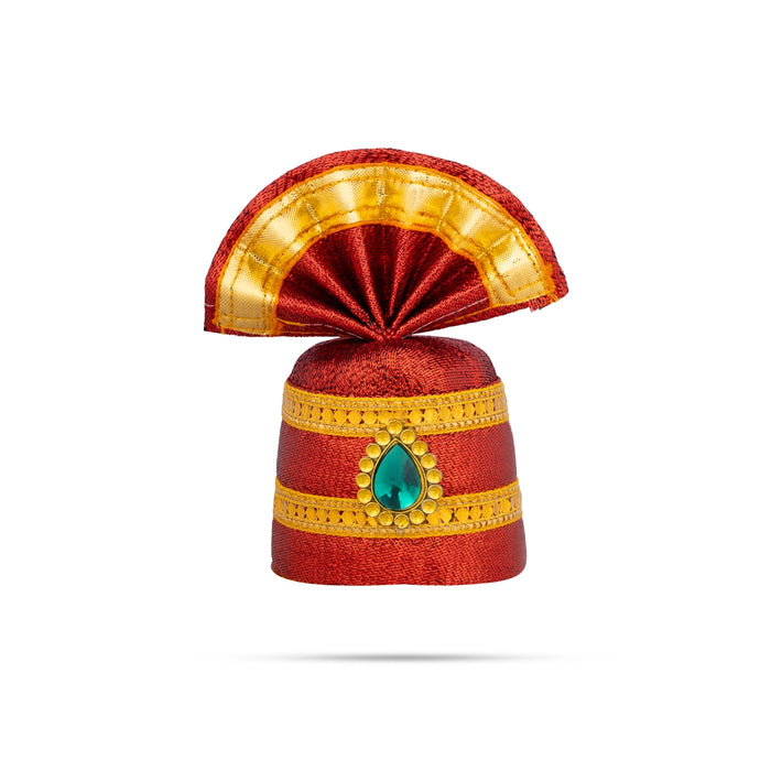 Crown - 4 x 3.75 Inches | Decorative Kireedam/ Kiridam/ Turban for Deity - Head & Face Accessories