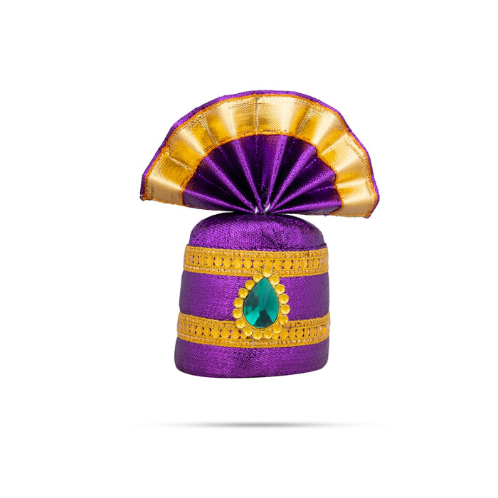 Crown - 4 x 3.75 Inches | Decorative Kireedam/ Kiridam/ Turban for Deity - Head & Face Accessories